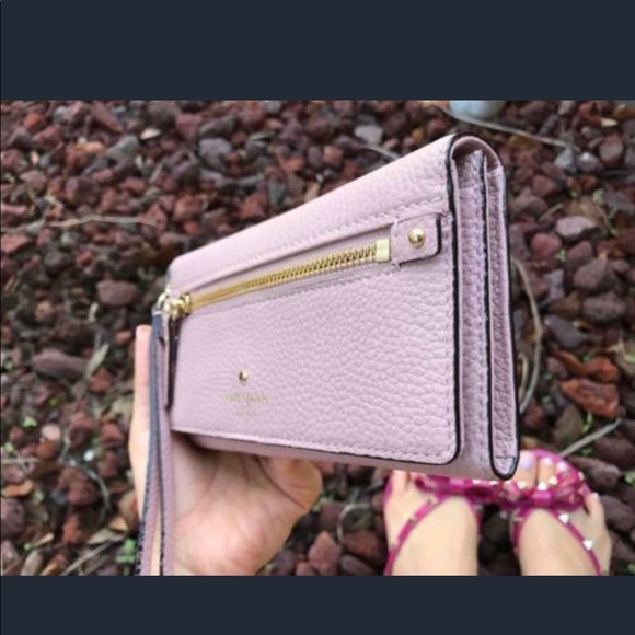 NWT Kate SpadeLeather Wristlet Wallet Bi Fold Pink - Picture 6 of 8